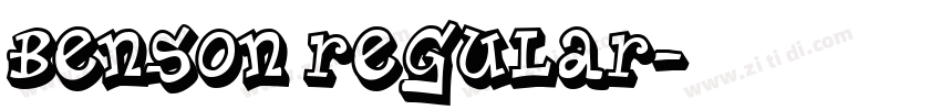 Benson Regular字体转换